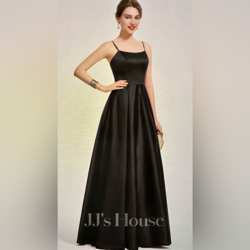 NWT- Never Worn- black floor-length gown- JJ’s House- Size 14
